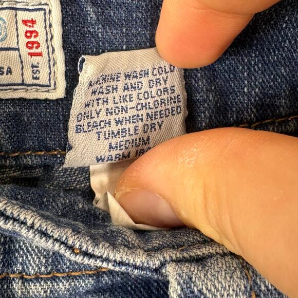 Old Navy Jean Mini Skirt Pockets Vintage Y2K 2000s Dark Wash Women's Size 4 - Picture 7 of 9